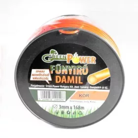 LEVGP0040 Fűnyíró damil 3,0mmx168m , kör, profi, dobon